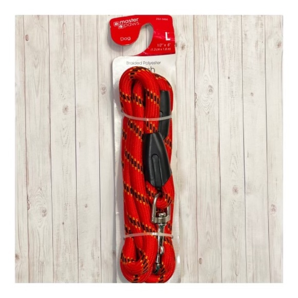 Master Paws Braided Polyester Large Dog Leash, 1/2" x 6' - Picture 1 of 4